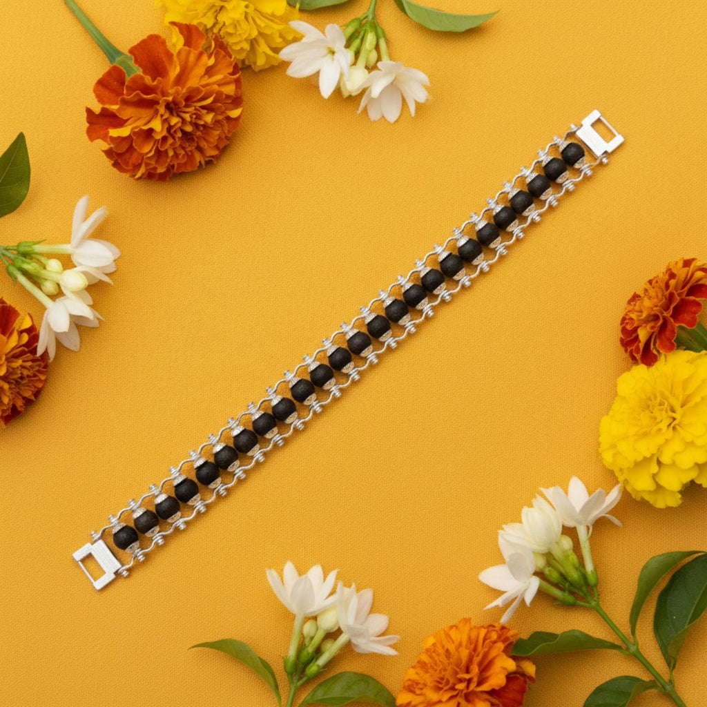 Karungali silver bracelet