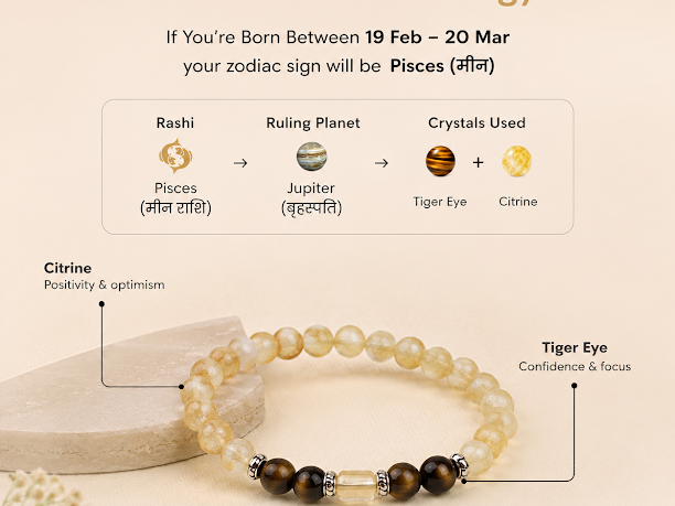 Pisces Rashi Zodiac Bracelet