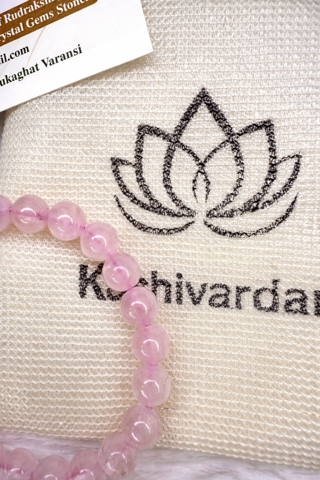 Rose quartz crystal bracelet
