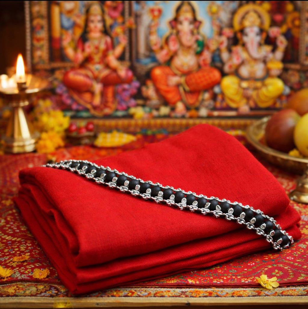 Karungali silver bracelet