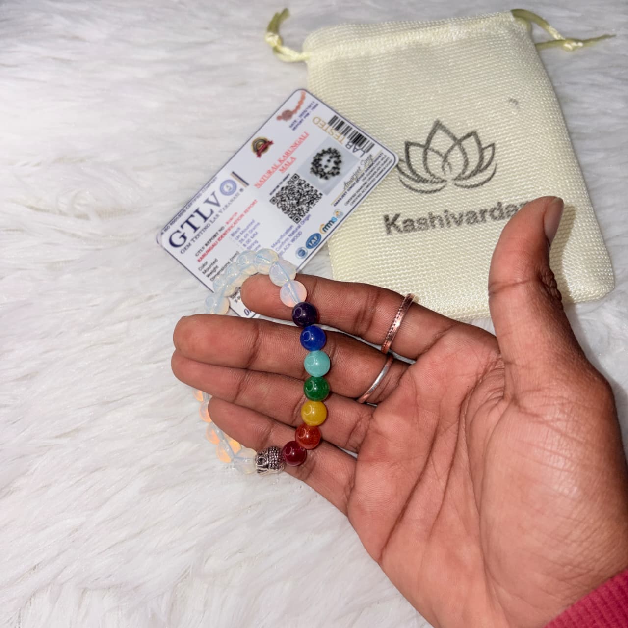 7 Chakra Opalite Stone Bracelet