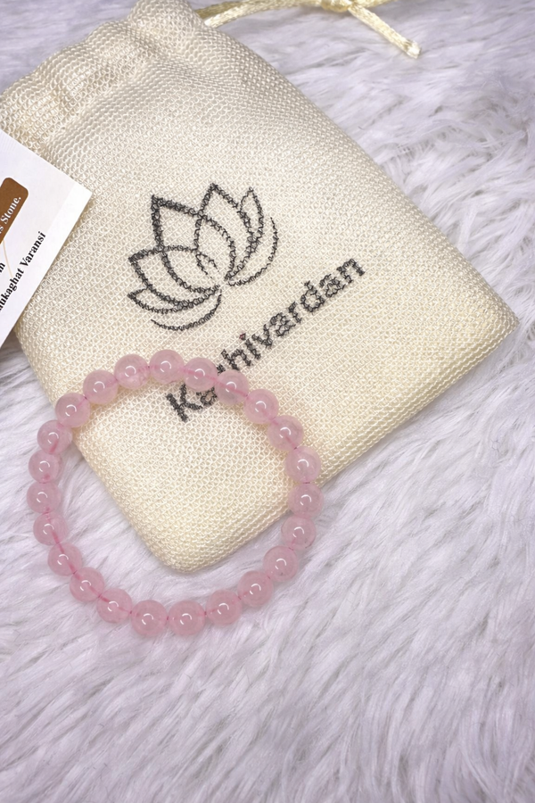 Rose quartz crystal bracelet