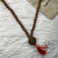 5 Faces rudraksha mala with 7 mukhi nepali bead