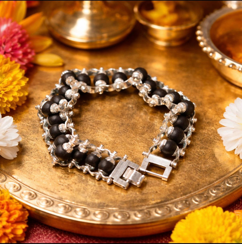 Karungali silver bracelet