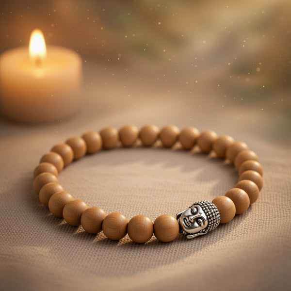 Sandalwood bracelet with budha