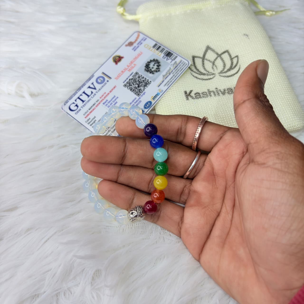 7 Chakra Opalite Stone Bracelet